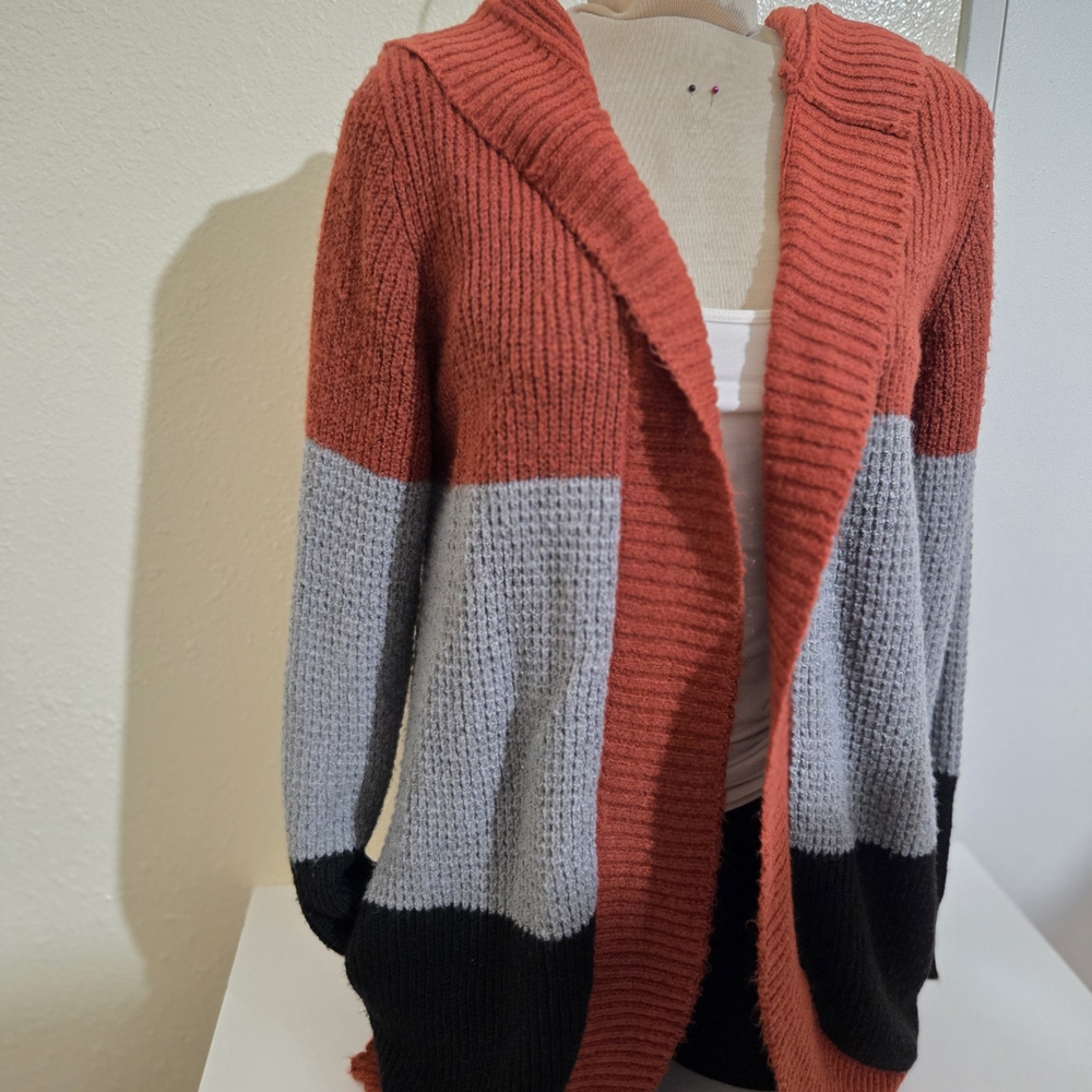 Multicolor Open Front Cardigan - Picture 10 of 13
